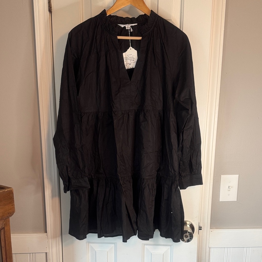 BB Dakota Black Voluminous Tiered Dress